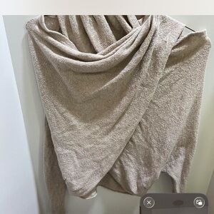 XS Free People Cozy Tan Wrap Sweater - EUC